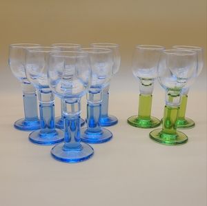 Set of 9 Shot Glass Barware Made in Italy from Bormioli Rocco